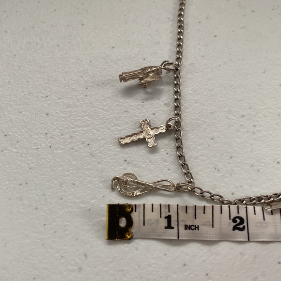 Sterling Silver Charm Bracelet With Three Charms Included - Picture 13 of 15